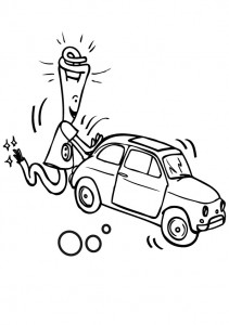 Mr.Kilowattora e l'automobile